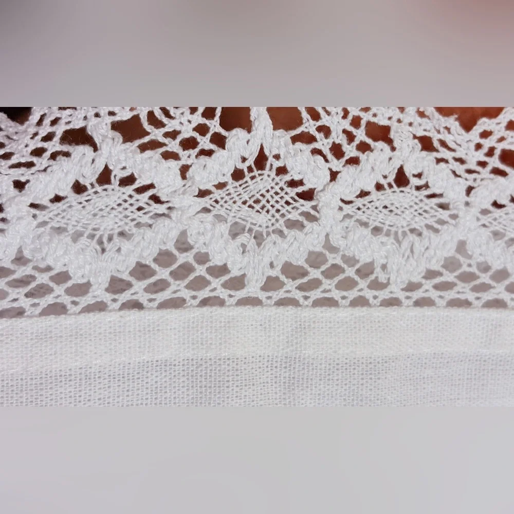 Lush Decor Rosalie Curtain Panels Pair White Light Filtering Lace Trim Set Of 2